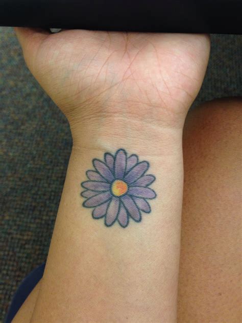 Purple Daisy Tattoos For Women Flowers Honey Bee Tattoo
