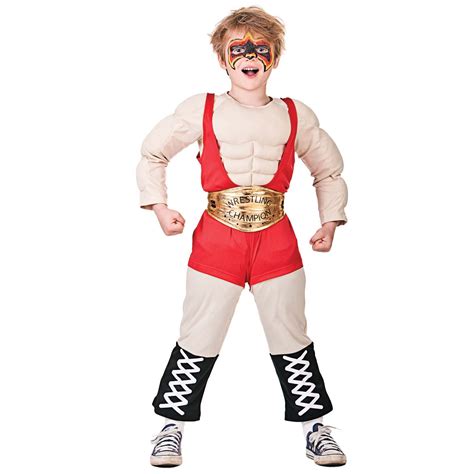 Wwe Wrestler Boys Fancy Dress Wrestling Sports Party Kids Childrens Wwf