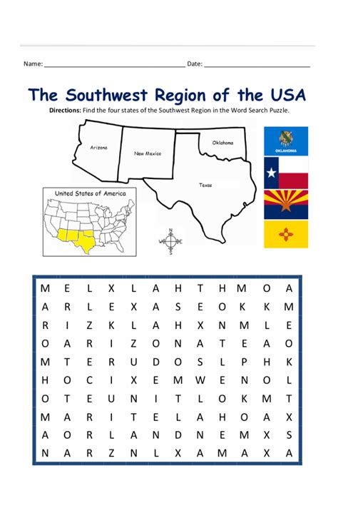 Learn Us Geography The Fun Way Word Search Puzzles 🇺🇸 Using The Map