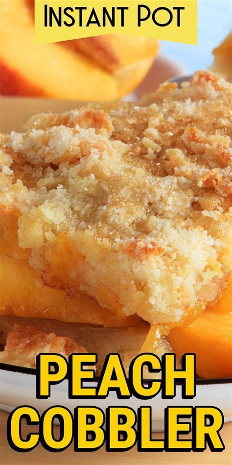 See more ideas about food, recipes, apple cobbler. Instant Pot Peach Cobbler - Corrie Cooks - Yummy Recipes