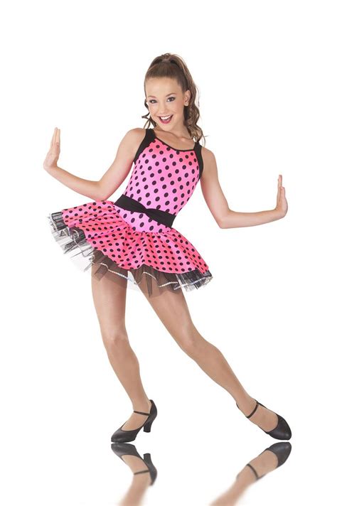 classic hot pink and black polka dot jazz tap dance costume lots available dance costumes