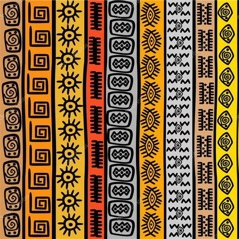 Seamless Pattern With Ethnic African Motifs — Stock Photo © Hibrida13