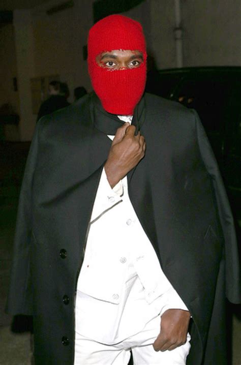 Kanye Wears Another Mask To The Maison Martin Margiela Show Complex