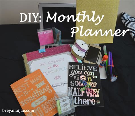 Diy Monthly Planner Choose You Always
