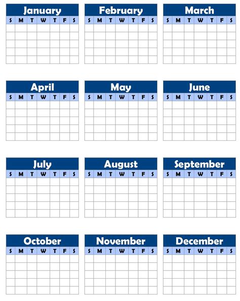 Print Year View Calendar Month Calendar Printable Year View Calendar