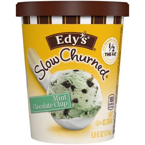 Dreyer S Edy S Slow Churned Mint Chocolate Chip Light Ice Cream Fl Oz Kroger