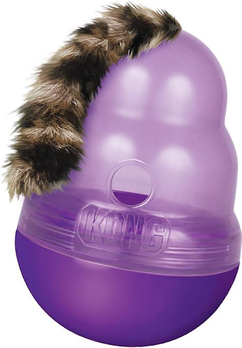 Two dispensers are naturally generated in every jungle temple. KONG Cat Wobbler Treat Dispenser - Chewy.com