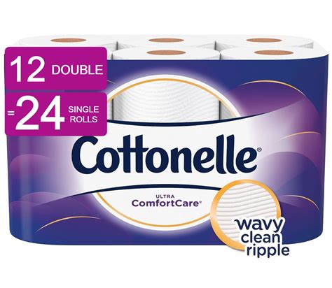 Cottonelle Ultra Comfortcare Toilet Paper Soft Bath Tissue 12 Double