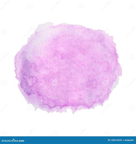 Purple Watercolor Hand Painted Circle Isolated On White Background