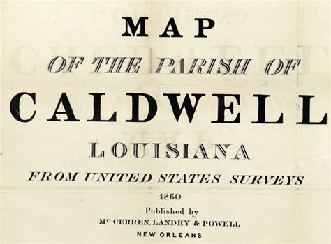 1860 Map Of Caldwell Parish County Louisiana Columbia Etsy