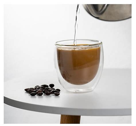 Double Glass Coffee Mug With Handle Insulated Layer Coffee Mug Clear Borosilicate Glass Mug