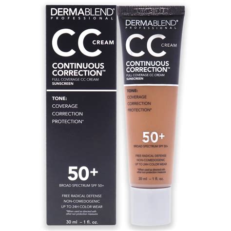 Dermablend Continuous Correction Cc Cream Spf 50 60n Tan 1 Oz Makeup