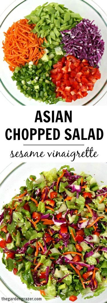 Asian Chopped Salad With Sesame Vinaigrette Recipe Girls Dishes