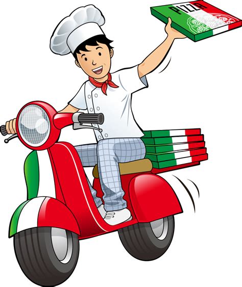 Take-Out Restaurant Deliveryman Delivery Vector Pizza | Pizza delivery png image