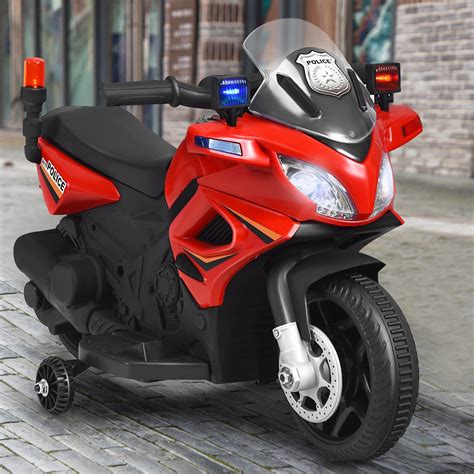 Kids Small Ride On Electric Police Motorcycle Bike Par Masters