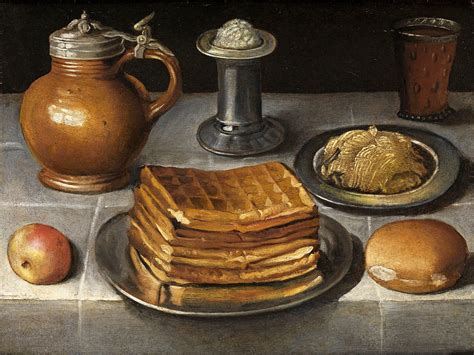Still Life With Waffles Painting By Circle Of Georg Flegel Pixels