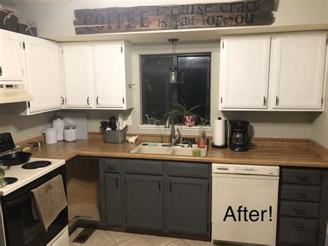 All of the reviews i read were outstanding and i. Completed kitchen cabinets. Top: pure white Rustoleum ...