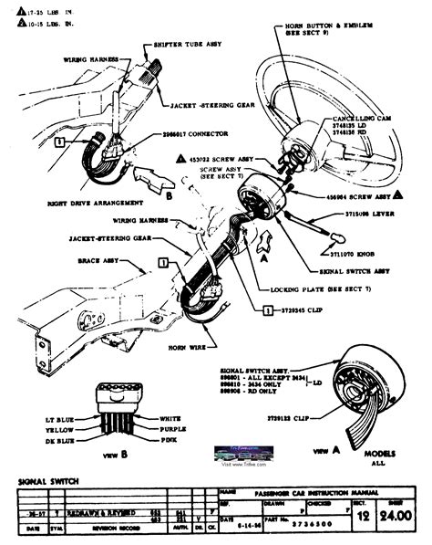 Chevy Steering Column Wiring Diagram Chevy Steering Column Wiring