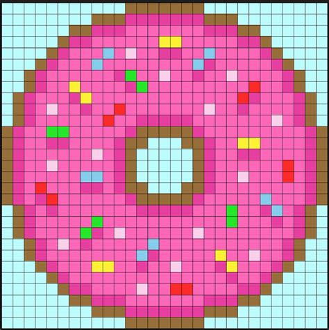 Perler Bead Donuts Pixel Art Shop Diy Perler Beads Pearler Beads