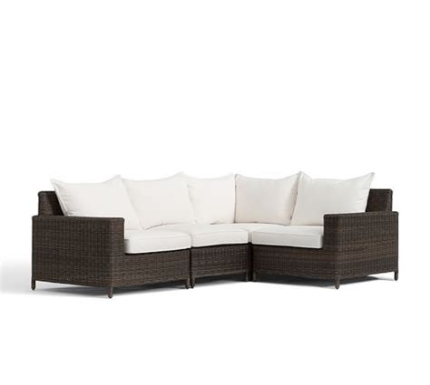 Torrey All Weather Wicker Square Arm Outdoor Sectional Set