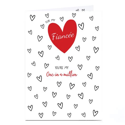 Buy Personalised Valentines Day Card Fiancée One In A Million For