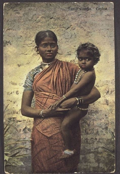 Colour Tinted Photograph Of Tamil Woman Ceylon Skeen And Co 1880s