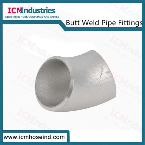 Butt Weld Stainless Steel 45 Deg Elbow Pipe Fittings China Stainless