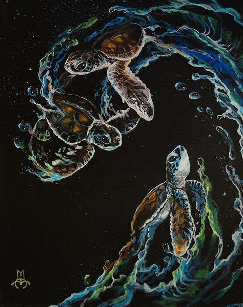 New Hope By Marco Aguilar Turtle Painting Sea Turtle Art Hope Painting