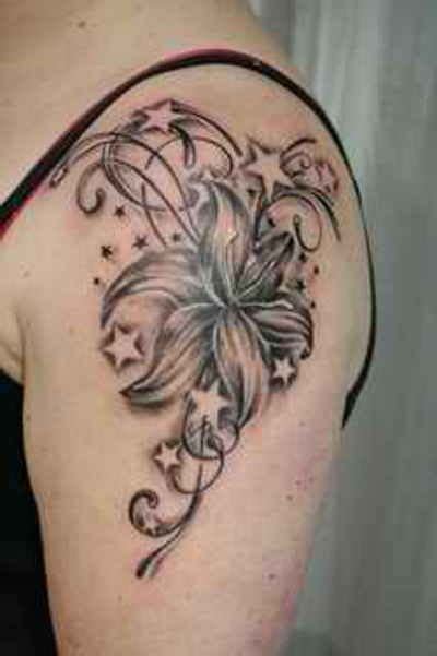Feminine Tattoo 30 Tribal Flower Tattoos Shoulder