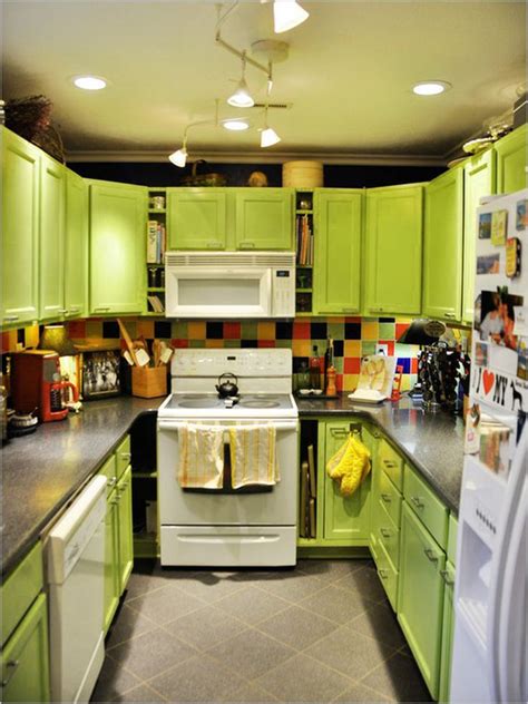 However, the perfect arrangement of its fixtures and the beautiful pale lime green colors make it seem much larger and brighter than its original specifications. Kitchen , 50 Kitchen Design Ideas which are Bright And ...