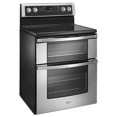 Whirlpool Wge745c0fs 67 Cu Ft Electric Double Oven Range With