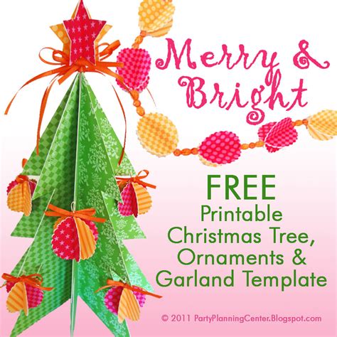 Free Printable Paper Christmas Tree And Ornaments Party Planning