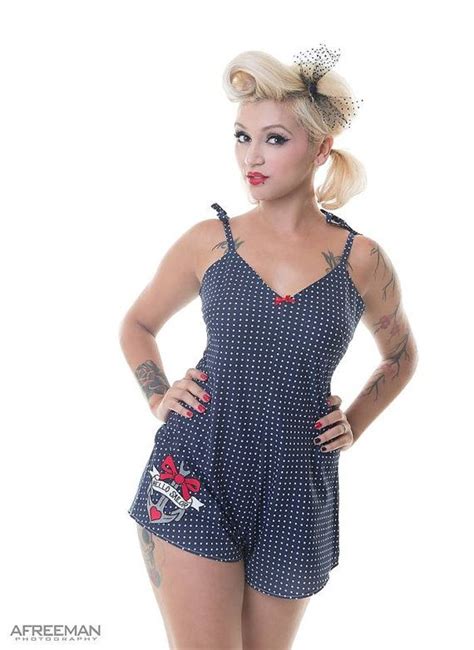 Vintage Rompers And Retro Playsuits Nauctical Playsuit Anchor Romper Suit Retro Pyjamas Polka