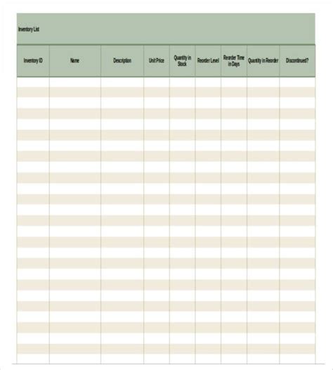 16 Free Inventory Templates Pdf Word Excel Pages