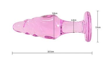 Nieuwe Roze Glas Anale Plug G Spot Stimulator Anus Dilatator Butt