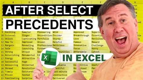Excel Return From Select Precedents Podcast 1719 YouTube