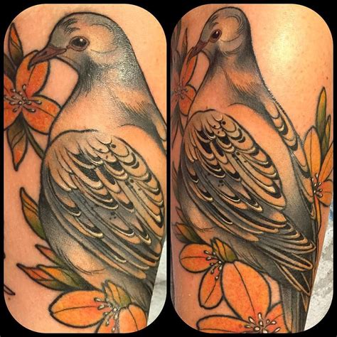 Though the dove tattoo isn't mainstream, it's a really common tattoo, worn by both women and men. So many birds this week! Mourning dove for Carmen's ...