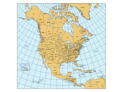 North America Map With States And Capitals Printable Map