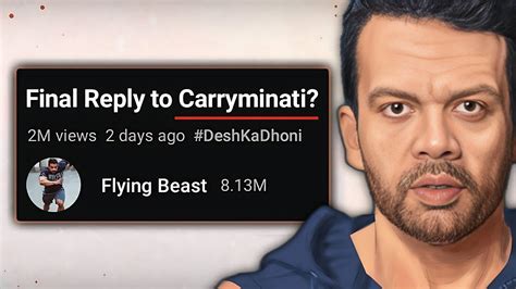 Flying Beast New Reply To Carryminati Is Unexpected Desh Ka Dhoni