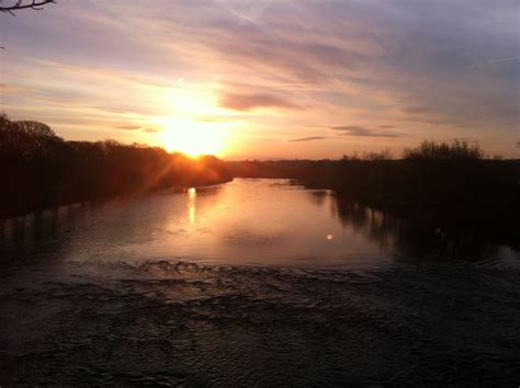 Sunrise Over The River Ribble Preston Over The River Preston