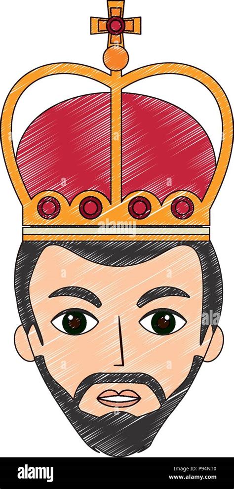 King Man Wearing Crown Royalty Stock Vector Image And Art Alamy
