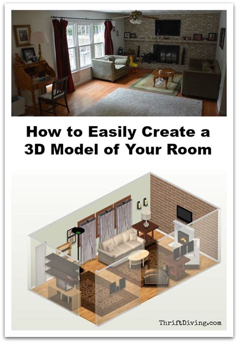How To Create A 3d Model Of Your Room Makeover Thrift Diving Blog
