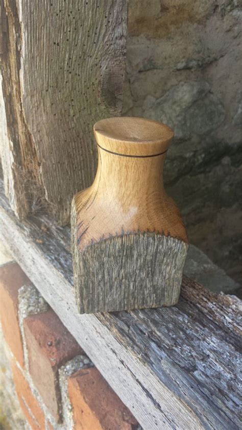 Reclaimed Oak Bud Vase By Uphillcottagestudio On Etsy Woodworking