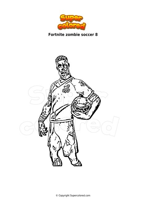 Dibujo Para Colorear Fortnite Zombie Soccer Supercolored 9912 The