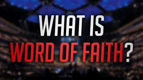 What Is The Word Of Faith Movement Youtube