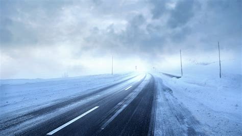 1920x1080 Road Covered With Snow Storm Winter Season 4k 5k Laptop Full
