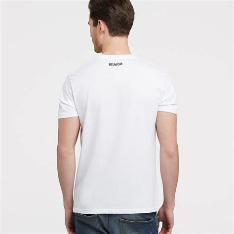 Lb Mark White Mens T Shirts Crew Neck T Shirt Littlebit