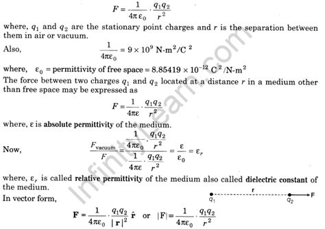Electric Charges And Fields Class 12 Notes Chapter 1 Sri Chaitanya