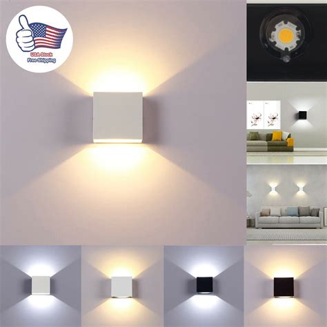 Amerteer Dimmable Wall Sconces Modern Led Wall Lamp 12w Indoor Wall Sconce Up Down Hallway Wall