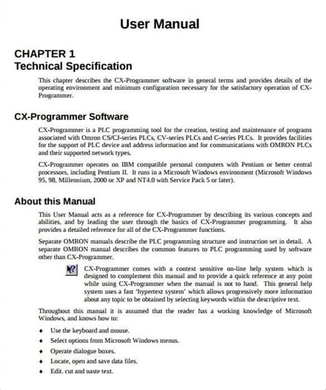 Software User Manual Template Free Download